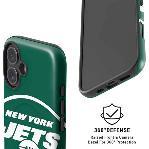 NFL New York Jets Large Logo iPhone 16 Plus Magsafe Impact Case